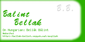balint bellak business card