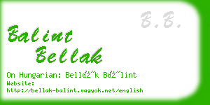 balint bellak business card